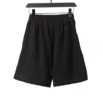  Balenciage distressed washed lock embroidered Short Pants black