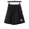 Balenciaga distressed washed lock embroidered Short Pants black