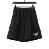 Balenciaga distressed washed lock embroidered Short Pants black