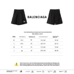  Balenciage distressed washed lock embroidered Short Pants black