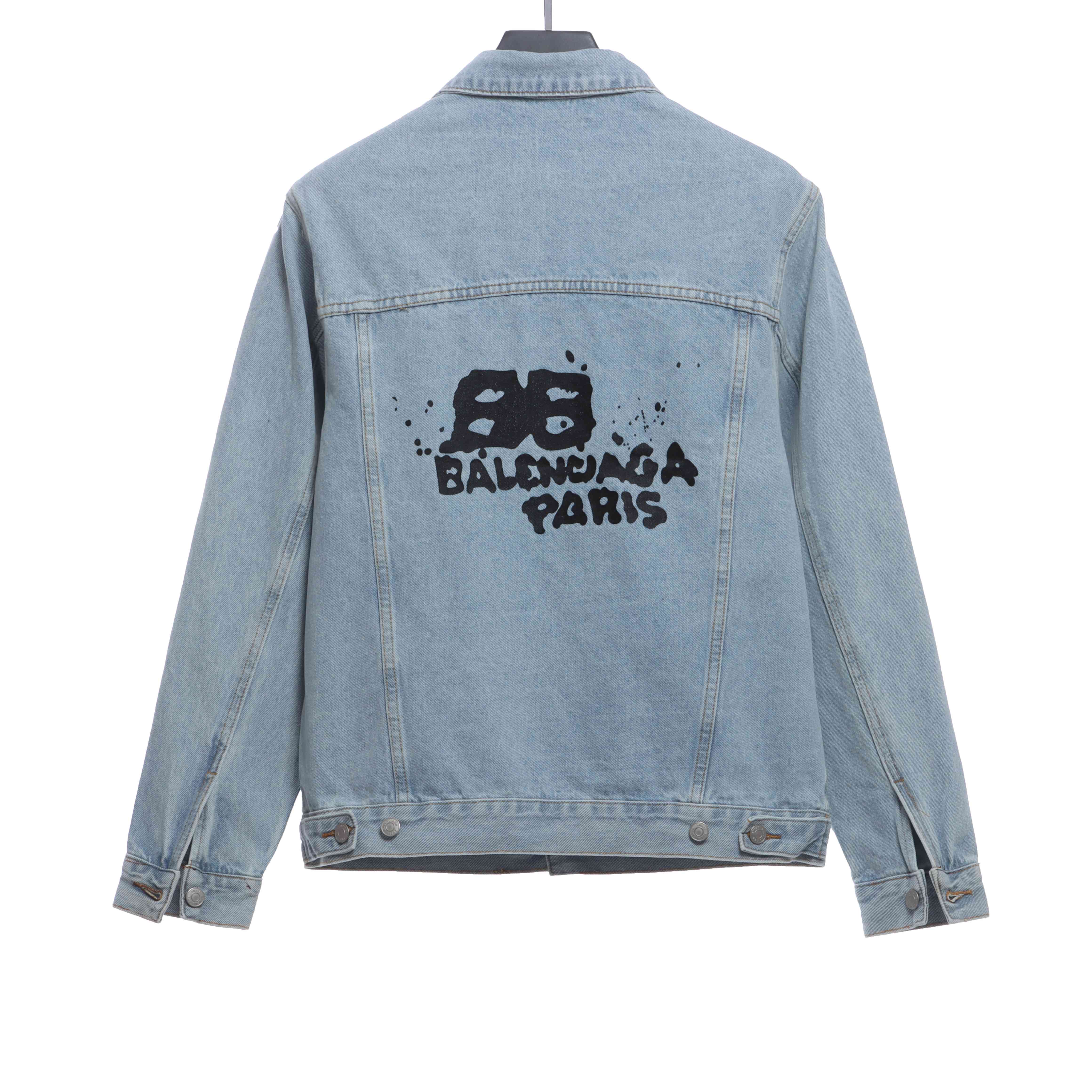 Balenciage double B graffiti denim jacket
