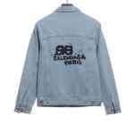  Balenciage double B graffiti denim jacket