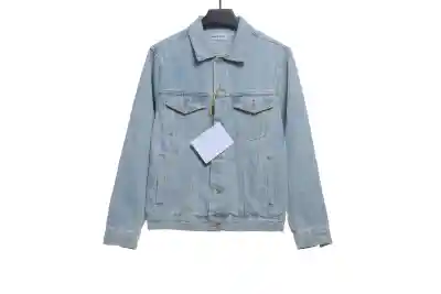 Balenciaga double B graffiti denim jacket 01