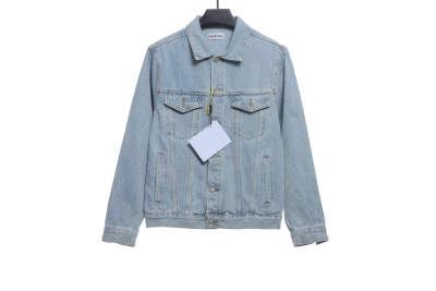 Balenciaga double B graffiti denim jacket 01