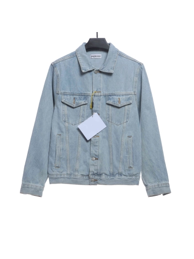 Balenciaga double B graffiti denim jacket 01