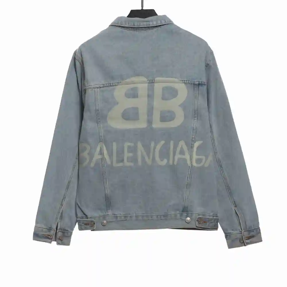 Balenciaga double B graffiti luminous denim jacket