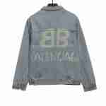  Balenciage double B graffiti luminous denim jacket