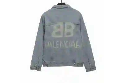 Balenciaga double B graffiti luminous denim jacket 02