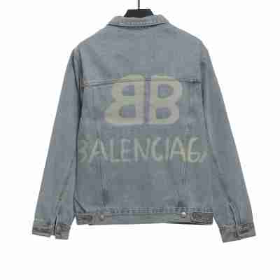 Balenciage double B graffiti luminous denim jacket 02