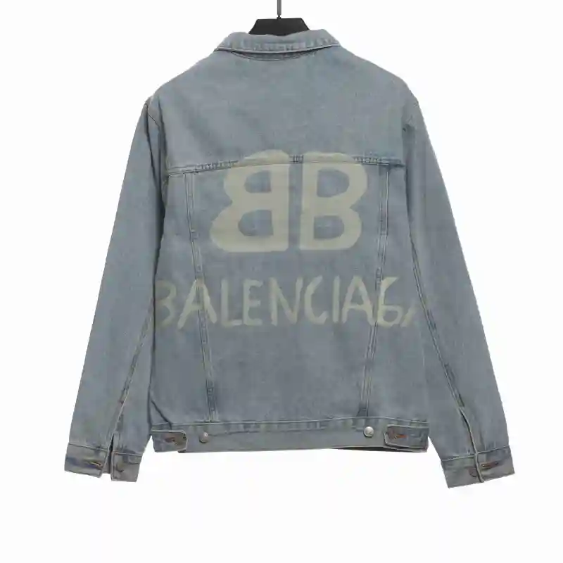 Balenciaga double B graffiti luminous denim jacket
