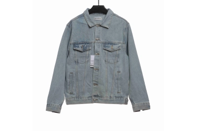 Balenciaga double B graffiti luminous denim jacket 01