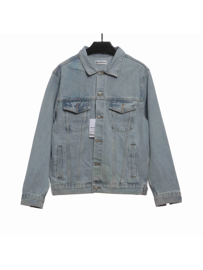 Balenciaga double B graffiti luminous denim jacket 01