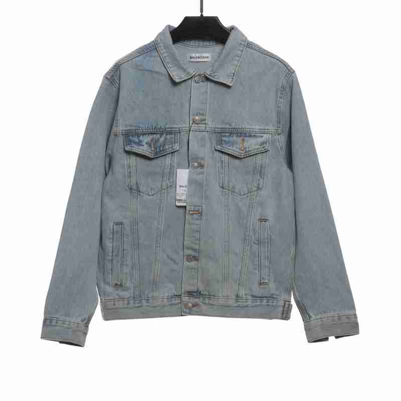  Balenciage double B graffiti luminous denim jacket