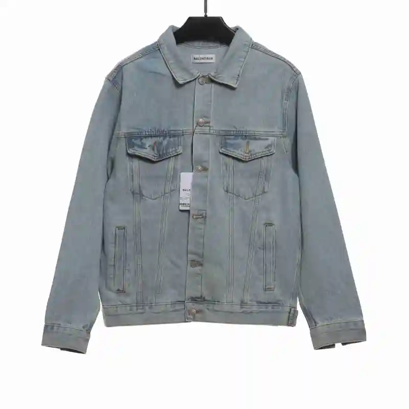 Balenciaga double B graffiti luminous denim jacket