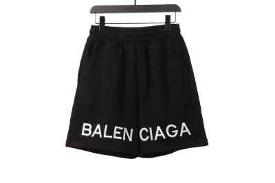 Balenciaga embroidered letter Short Pants black 01