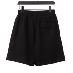 Balenciage embroidered letter Short Pants black
