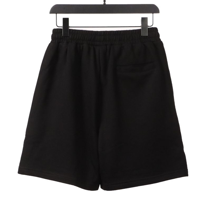 Balenciage embroidered letter Short Pants black