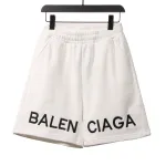 Balenciaga embroidered letter Short Pants white