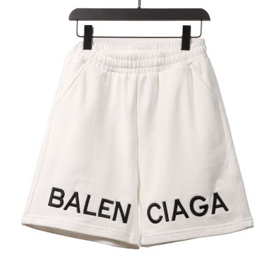  Balenciage embroidered letter Short Pants white 01