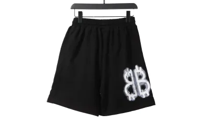 Balenciaga graffiti faded print Short Pants 02