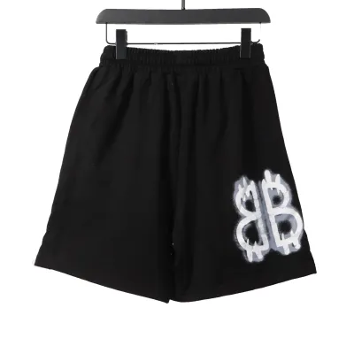 Balenciaga graffiti faded print Short Pants 02