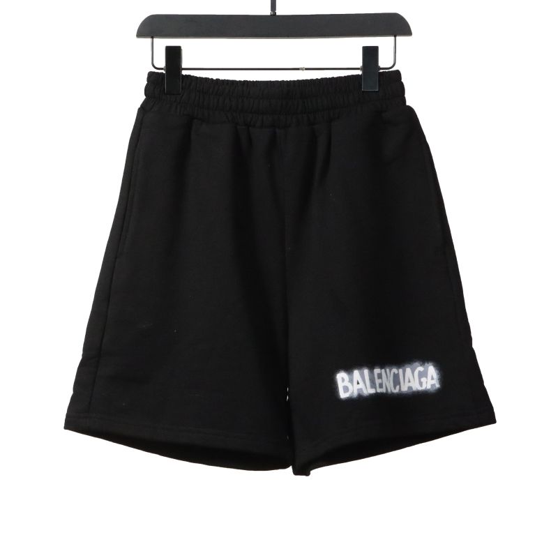  Balenciage graffiti faded print Short Pants