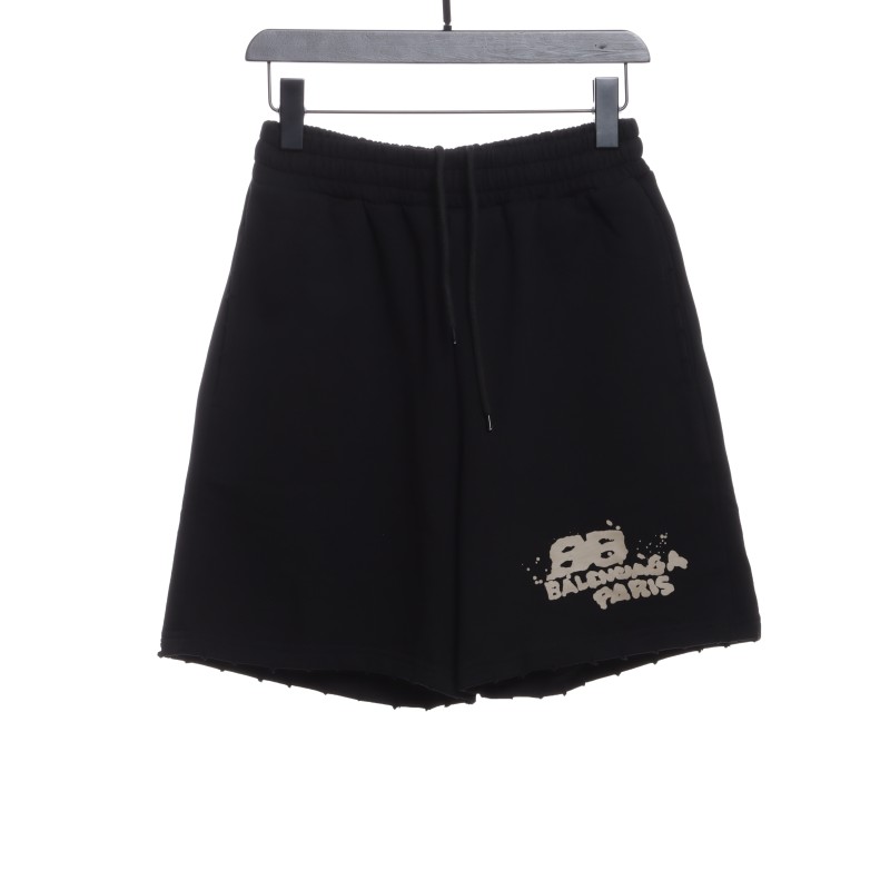  Balenciage HAND double B graffiti Short Pants