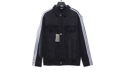 Balenciaga joint AD three-stripe denim jacket 01