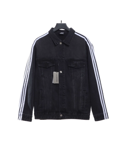 Balenciaga joint AD three-stripe denim jacket 01