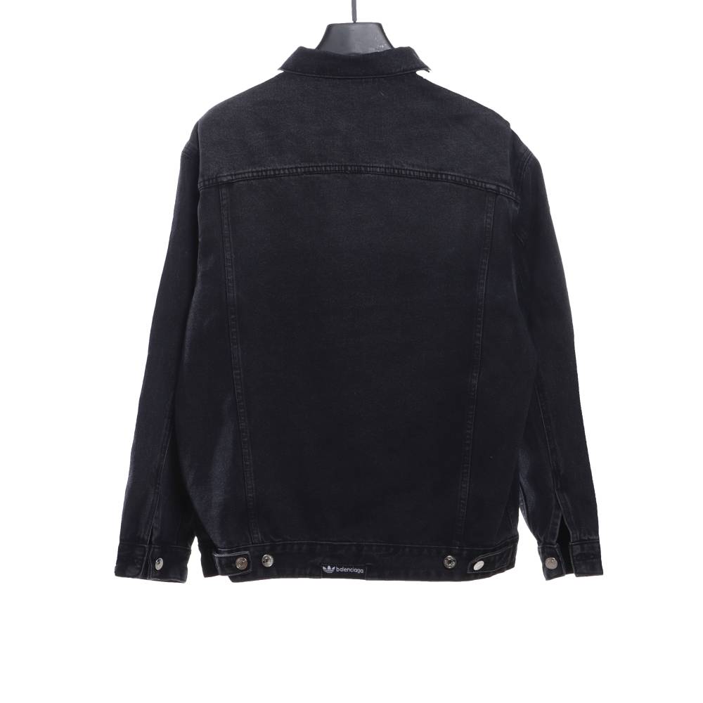  Balenciage joint AD three-stripe denim jacket