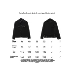 Balenciaga mud-dyed full print ripped denim jacket