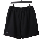  Balenciage reverse small logo embroidered letter Short Pants