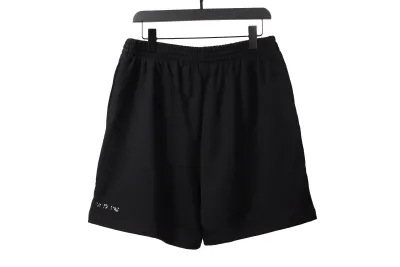 Balenciaga reverse small logo embroidered letter Short Pants 02