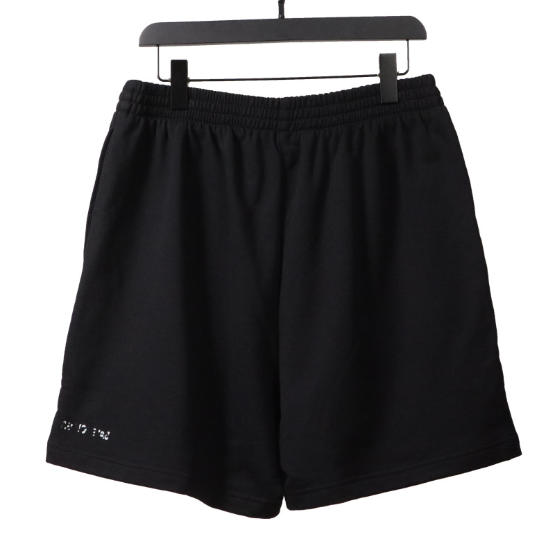  Balenciage reverse small logo embroidered letter Short Pants