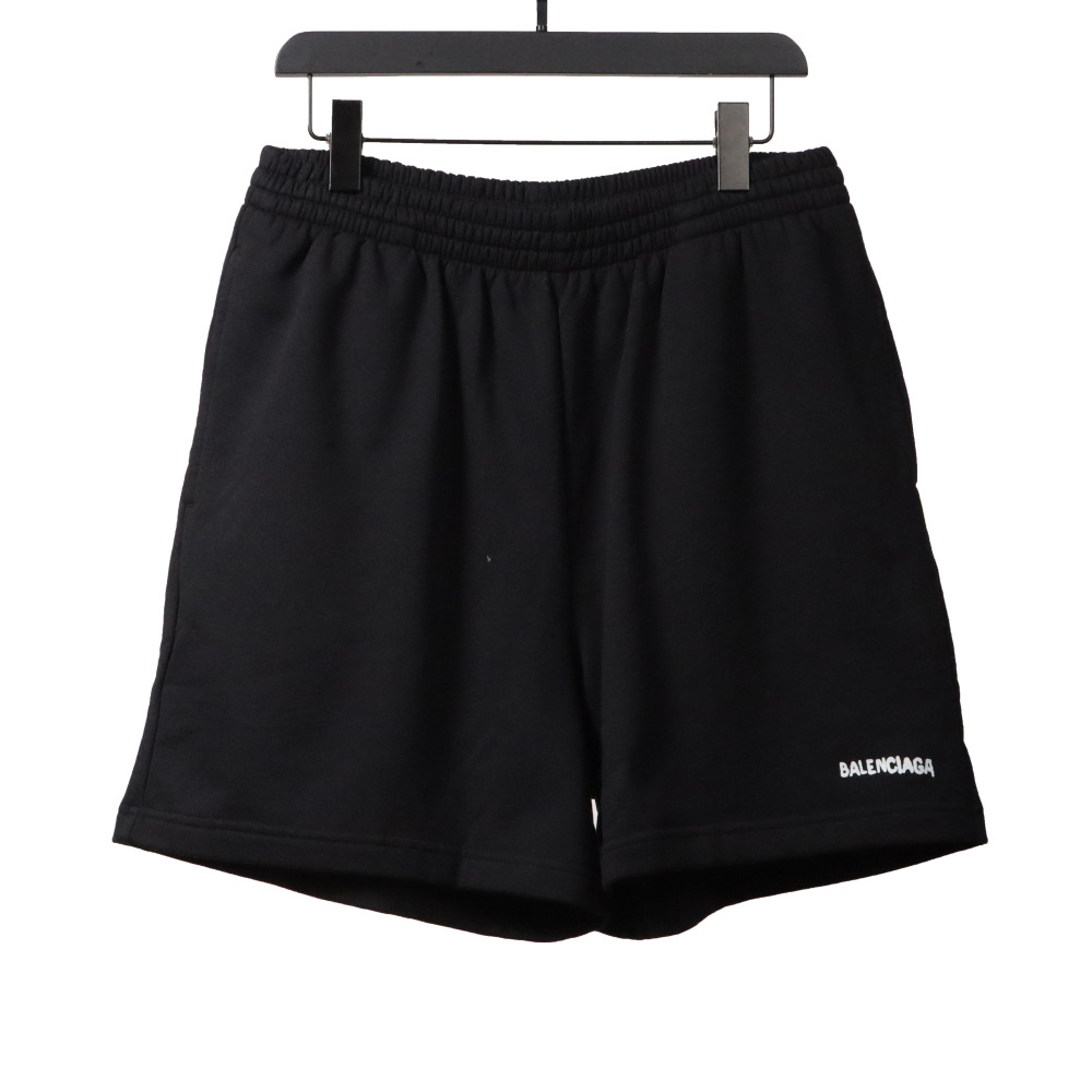  Balenciage reverse small logo embroidered letter Short Pants