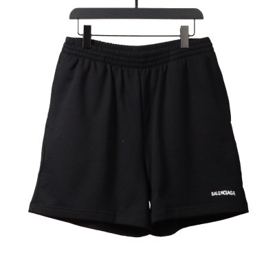  Balenciage reverse small logo embroidered letter Short Pants 01