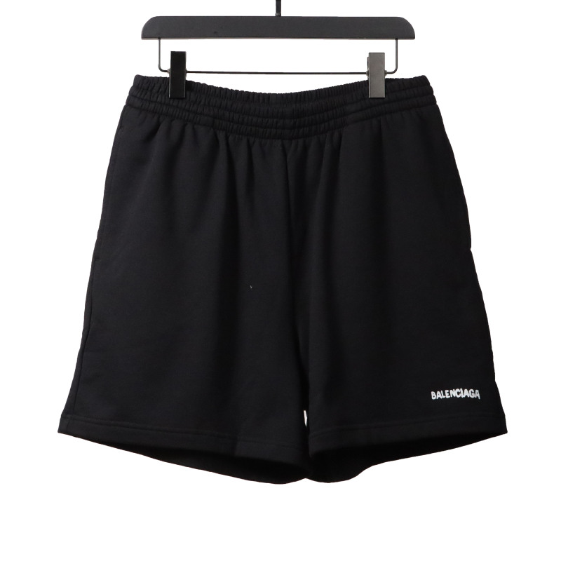  Balenciage reverse small logo embroidered letter Short Pants
