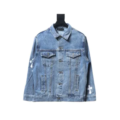 Chrome Hearts back cross denim jacket 01