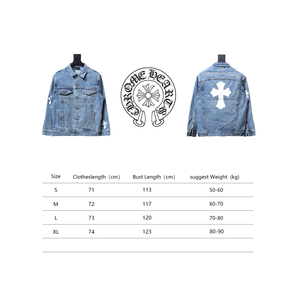 Chrome Hearts back cross denim jacket