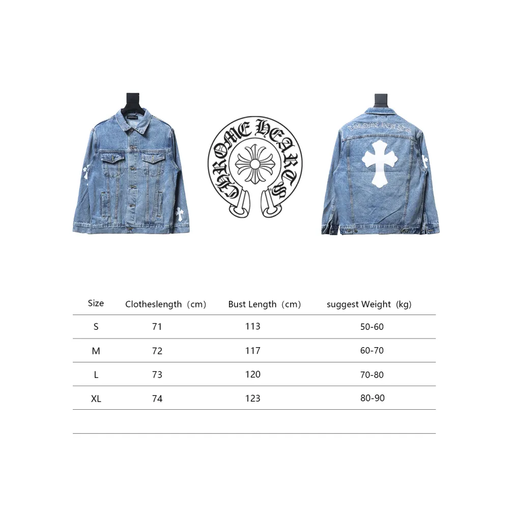  Chrome Hearts back cross denim jacket