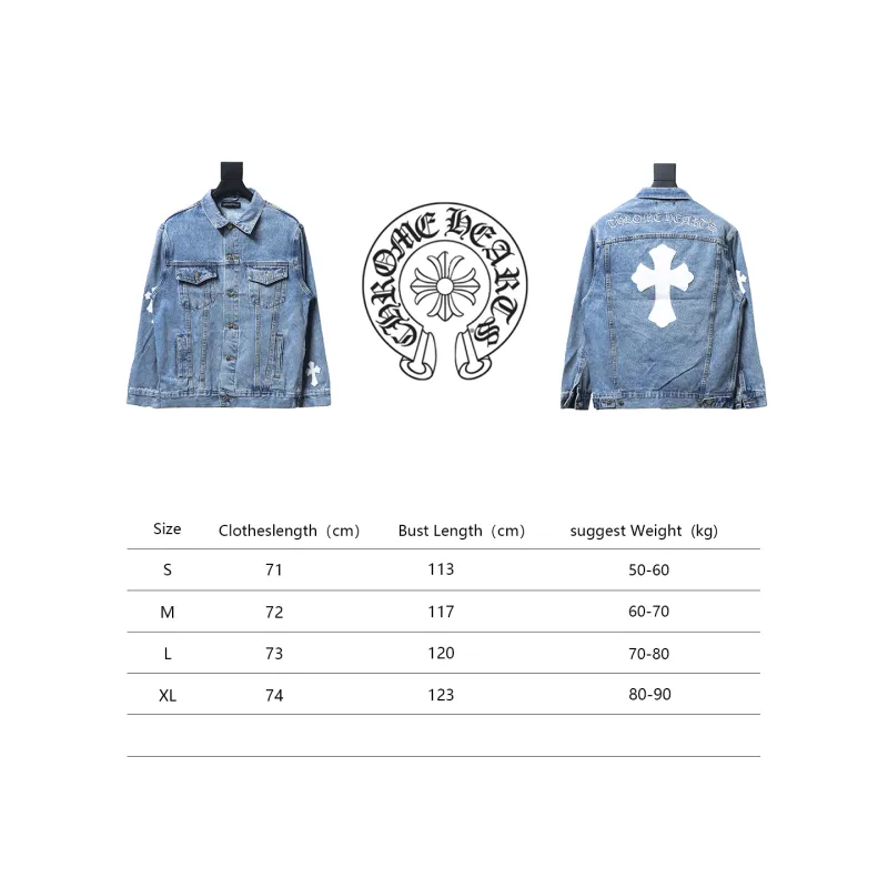  Chrome Hearts back cross denim jacket