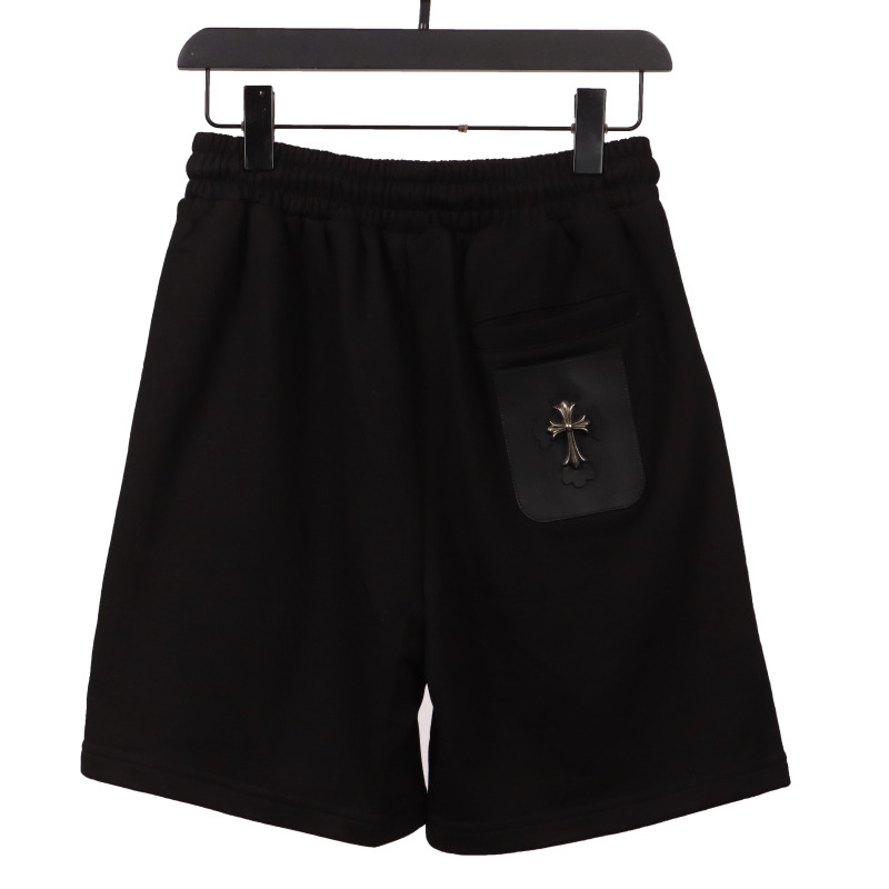  Chrome Hearts back pocket leather label silver Short Pants