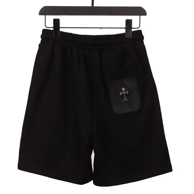  Chrome Hearts back pocket leather label silver Short Pants