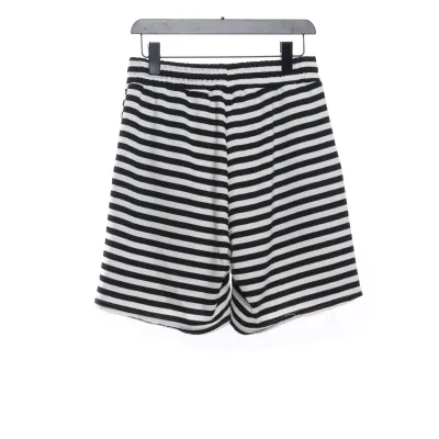  Chrome Hearts black and white striped cross Short Pants 02