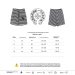  Chrome Hearts black and white striped cross Short Pants
