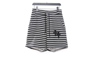 Chrome Hearts black and white striped cross Short Pants 01