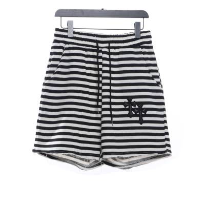  Chrome Hearts black and white striped cross Short Pants 01