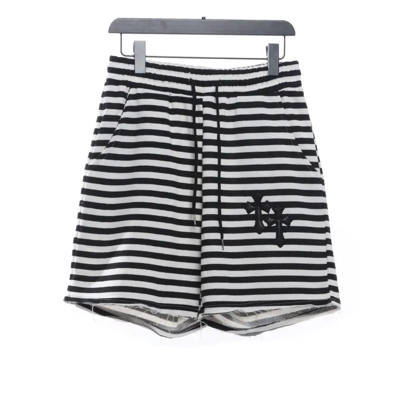  Chrome Hearts black and white striped cross Short Pants