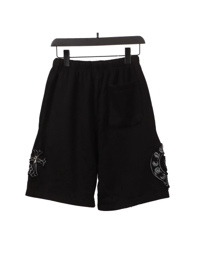 Chrome Hearts distressed patch horseshoe cross Short Pants black 02