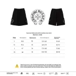  Chrome Hearts distressed patch horseshoe cross Short Pants black